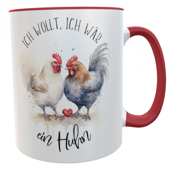 Kaffeetasse Hühner lustiger Spruch 