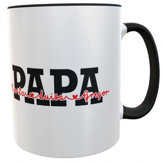 personalisierte Tasse Vatertag Papa Kinder 