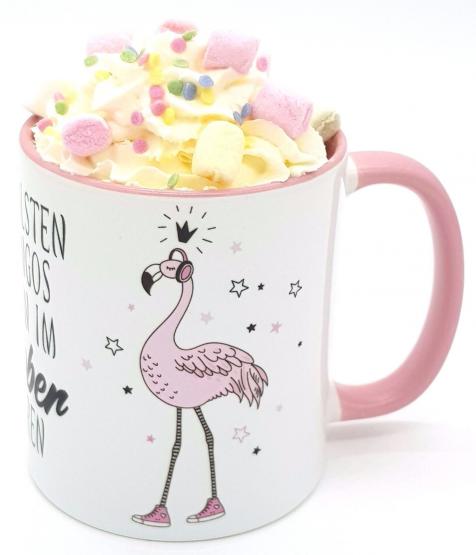 Rosa Geburtstagstasse Cooler Flamingo in Chucks Oktober Kaffeetasse 