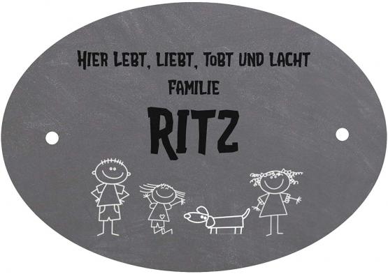 Türschild mit Namen Namensschild 