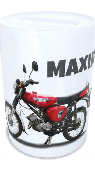 Personalisierte Spardose mit Simson S51 Motiv Sparbüchse Geldgeschenk 