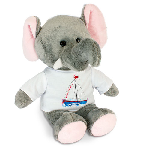 Elefant Kuscheltier für die Zuckertüte Schultüte Segelboot mit Wunschname 