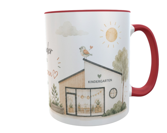 Personalisierte Erzieherin Tasse 330 ml – Abschiedsgeschenk Kindergarten & Krabbelgruppe – Keramiktasse mit Namen 