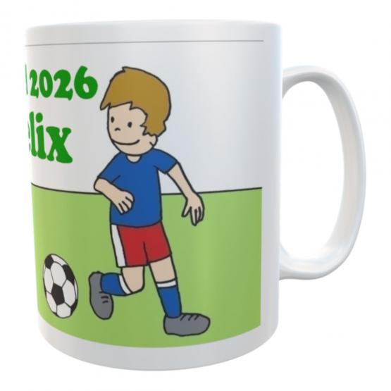 Tasse Schulkind 2026 Fußball Einschulung 