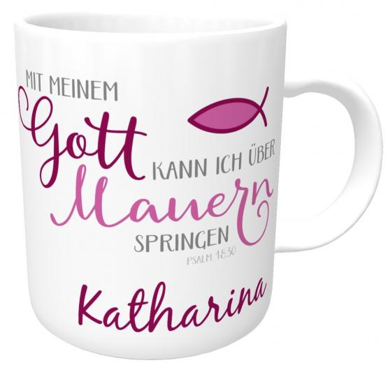 Kilala Tasse Kommunion mit Namen Geschenk Mädchen Junge rosa