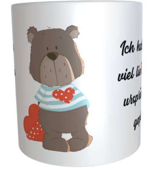Kaffeetasse Geschenk zum Valentinstag LiebHab Bärchen emmapünktchen inkl. Geschenkverpackung 