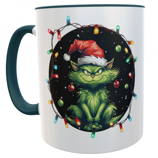 Glühwein-Tasse Team Green-Cat Ho Ho Holy Shit 