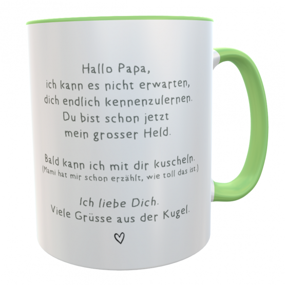 Babynews Papa-Helden Tasse: Keramikbecher 300ml - Überraschungsgeschenk für werdende Väter 