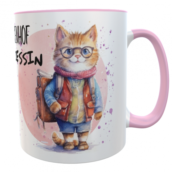 Lustige Tasse Katzen-Illustration und Wunschname 