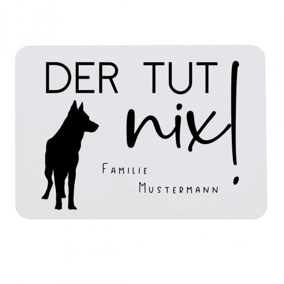 Türschild mit Namen Der tut nix Namensschild 