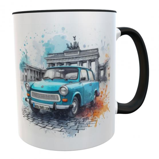 Kaffeetasse Becher Trabi DDR mit Namen 