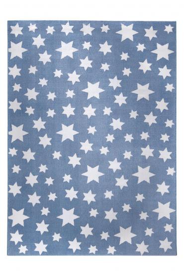 Kinderzimmerteppich Sterne Jeans Star hellblau 