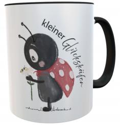 Glücksbringer-Tasse mit Name und Marienkäfer 