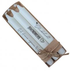 3er-Set Stabkerzen Jugendweihe Glückslicht – Geschenk – mit Sprüchen Tischdekoration 