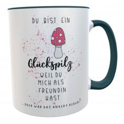 Personalisierte Tasse „Glückspilz“ – Geschenkidee für Arbeitskollegin, Chef oder Freundin – Lustiges Design 