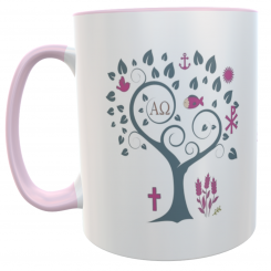 Konfirmationstasse für Mädchen – Lebensbaum & Bibelzitat – Geschenk zur Konfirmation 