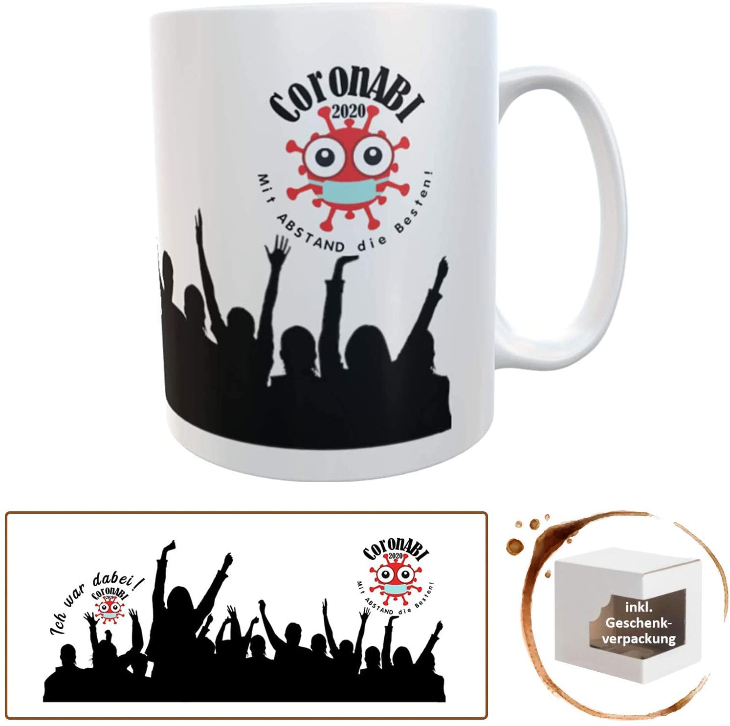 Kilala Tasse Abi Spruch Corona Geschenkidee Teenager Personalisierte