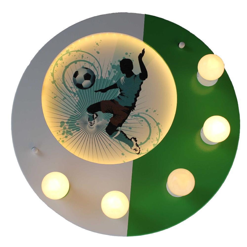 Elobra LED Deckenleuchte Fußball Soccer Grün LED Kinderlampen